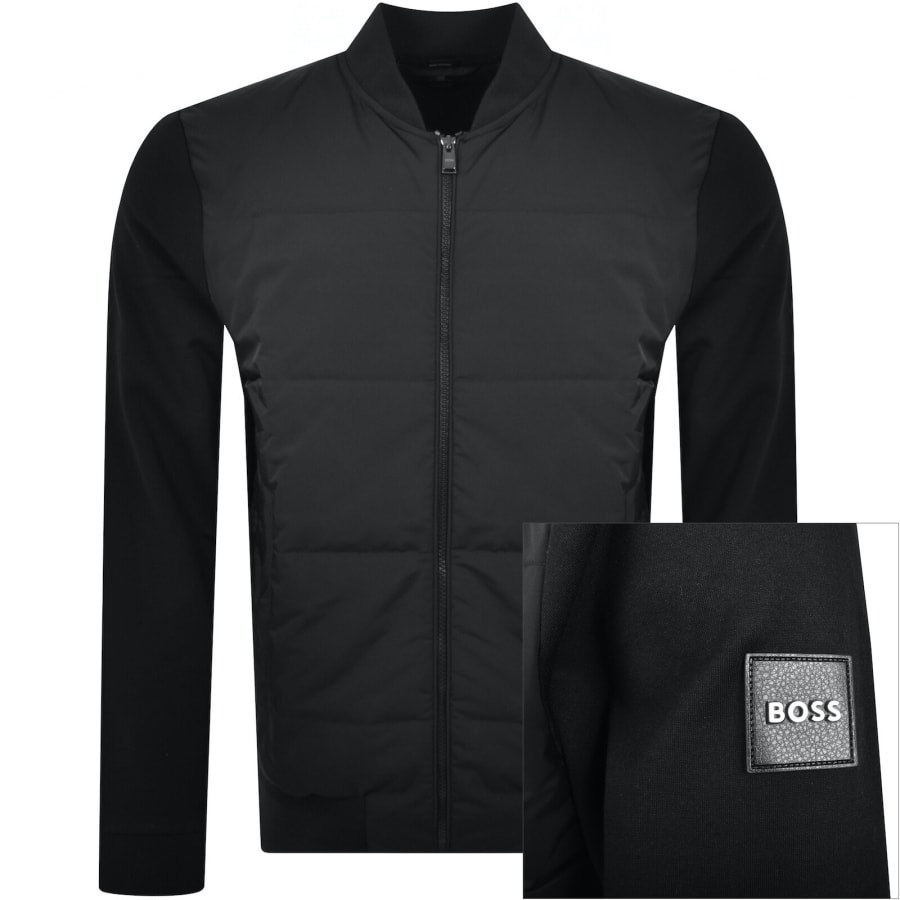 希少✨HUGO BOSS 切替 スウェット ボンバージャケット Skiles BOSS H Skiles 100 Jacket Black | Mainline Menswear gb